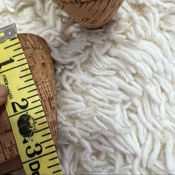 Alex Marie Yellow wedge slip on sandals with cork soles size 7.5M NWOT - Picture 8 of 9